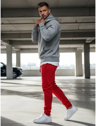 FashionStreet červené pánske tepláky UX2711
