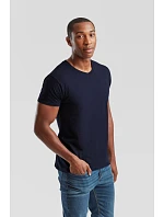 Fruit of the Loom Iconic 150 V-Neck T Tričko s výstrihom do V 16.1442 melírovaná šedá