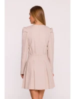 M884 Džínsové šaty - béžové