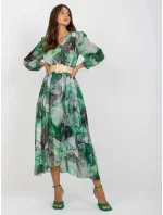 Dámske šaty 3062 4.17P čierna a zelená - FPrice Dámske šaty 3062 4.17P čierna a zelená - FPrice