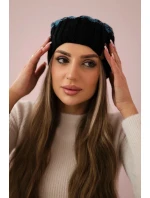 Milano fleecová čiapka K203 tyrkysová melange+čierna