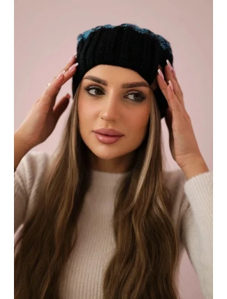 Milano fleecová čiapka K203 tyrkysová melange+čierna
