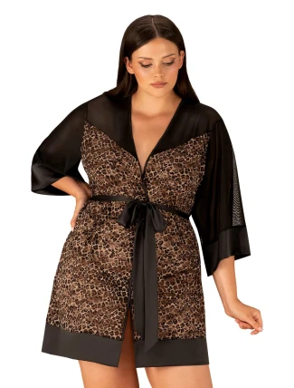 Dokonalý župan Allunes peignoir 2XL/3XL - Obsessive