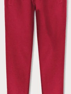 Tmavo červené teplákové nohavice (CK01-35)