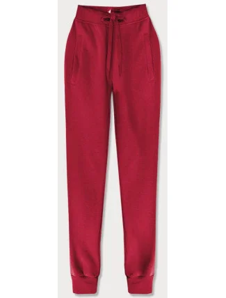 Tmavo červené teplákové nohavice (CK01-35) Tmavo červené teplákové nohavice (CK01-35)