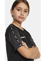 Craft Teamwear Squad Go Contrast Jersey Jr Detské kontrastné športové tričko 82.2727 biele Craft Teamwear Squad Go Contrast Jersey Jr Detské kontrastné športové tričko 82.2727 biele