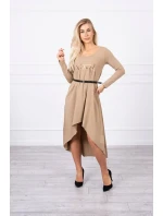 Šaty s ozdobným pásikom a nápisom camel Šaty s ozdobným pásikom a nápisom camel
