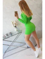 Šaty s mikinou zelené neónové Šaty s mikinou zelené neónové