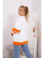 Zateplená mikina Malibu biela+oranžová