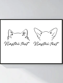 Personalizovaný magický fotorámik – 50 × 70 – zvieracie uši