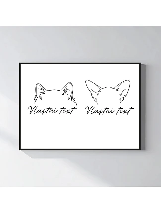 Personalizovaný magický fotorámik – 50 × 70 – zvieracie uši Personalizovaný magický fotorámik – 50 × 70 – zvieracie uši