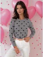 Dámsky sveter FREYJA sivý FashionStreet MY2049