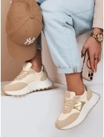 Dámske tenisky s plochou podrážkou NEWSTREET beige FashionStreet ZY0613 Dámske tenisky s plochou podrážkou NEWSTREET beige FashionStreet ZY0613