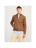 Jack&Jones bunda zo syntetického semišu JJEDYLAN CLEAN JACKET NOOS 12261197 COGNAC