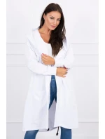 Pláštenka s kapucňou oversize biela