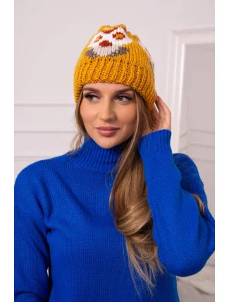 Dámska čiapka Ofelia K349 mustard