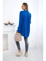 Bavlnená mušelínová košeľa chrpovo modrá