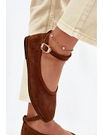 Baleríny z prírodného semišu Big Star TT274211 Camel Baleríny z prírodného semišu Big Star TT274211 Camel