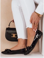 Dámske baleríny na podpätku TEDBOW black FashionStreet ZY0766