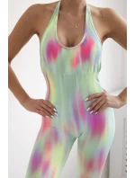 Fitness oblek s push-up zelenou