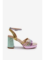 Sandały Damskie Na Słupku D&A CR920 Multikolor