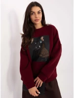 Mikina MI BL 4216 1.82 burgundy