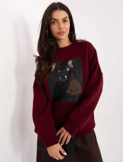 Mikina MI BL 4216 1.82 burgundy