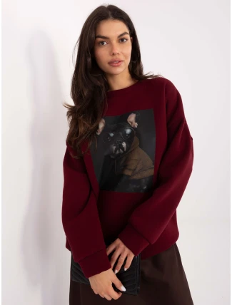 Mikina MI BL 4216 1.82 burgundy