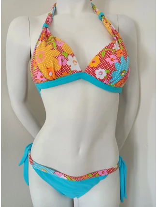 Dámske dvojdielne plavky Malta-A modro-orančové - Ewlon Dámske dvojdielne plavky Malta-A modro-orančové - Ewlon