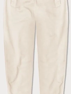 Tenké tepláky vo farbe ecru (CK03-67-132)