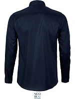 NEOBLU Blaise Men Mikro keprová košeľa s dlhým rukávom 24.3182 night blue