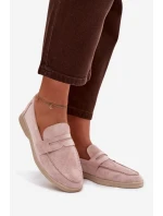 Dámské mokasyny z eko semiše Špinavě růžová Renelia