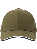 Atlantis Headwear Pilot Piping Sandwich-S 6-panelová ťažká sendvičová čiapka 33.0274 olivová Atlantis Headwear Pilot Piping Sandwich-S 6-panelová ťažká sendvičová čiapka 33.0274 olivová