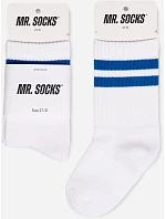 Mr. Socks L 05004 Tenisové ponožky „Basic“ 88.5004 biela/zelená