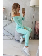 Súprava s dvojitými pruhmi mäta