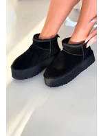 Ženské sněhule z přírodního semiše černé Mairene