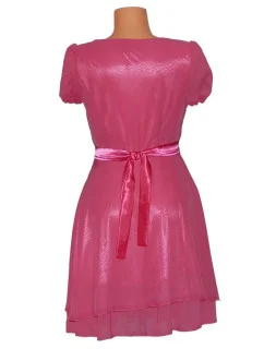 PROM Dámske párty a plesové šaty stredne dlhé ružové - Ružová - OEM