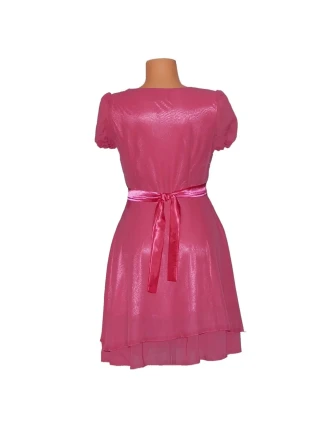 PROM Dámske párty a plesové šaty stredne dlhé ružové - Ružová - OEM