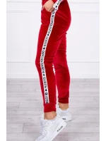 Velúrová súprava s nápisom Queen red