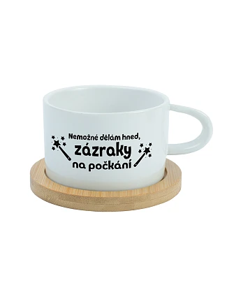 NEMOŽNÉ VYROBIŤ, ČAKACIE MIRORY - biely pohár na makrónky 200 ml NEMOŽNÉ VYROBIŤ, ČAKACIE MIRORY - biely pohár na makrónky 200 ml