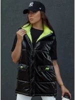 Dámska prešívaná dlhá vesta MAYLO čierna FashionStreet TY4521 Dámska prešívaná dlhá vesta MAYLO čierna FashionStreet TY4521
