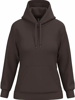 Kariban K 473 Dámska mikina s kapucňou 20.K473 čokoládová