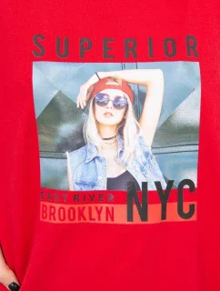 Blúzka s potlačou Superior červená