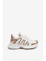 Sneakersy Damskie Biało-Złote Ahmani