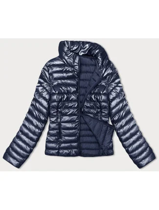 Dámska prešívaná bunda so stojačikom tmavomodrá (16M9110-215) Dámska prešívaná bunda so stojačikom tmavomodrá (16M9110-215)