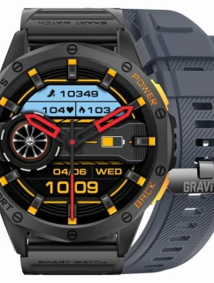 GRAVITY GPS GT24-1 Pánske inteligentné hodinky Čierny silikónový remienok + námornícky modrý silikónový remienok