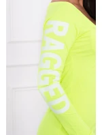 Otrhané žlté neónové šaty