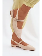 Materiálové Dámské Baleríny S Páskem Selrene