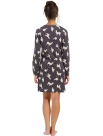 Dámska nočná košeľa 11232-418-2 tm. modrá so vzorom - Rebelle Dámska nočná košeľa 11232-418-2 tm. modrá so vzorom - Rebelle
