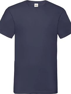 Tričko Fruit of the Loom Valueweight s výstrihom do V 16.1066, tmavomodré